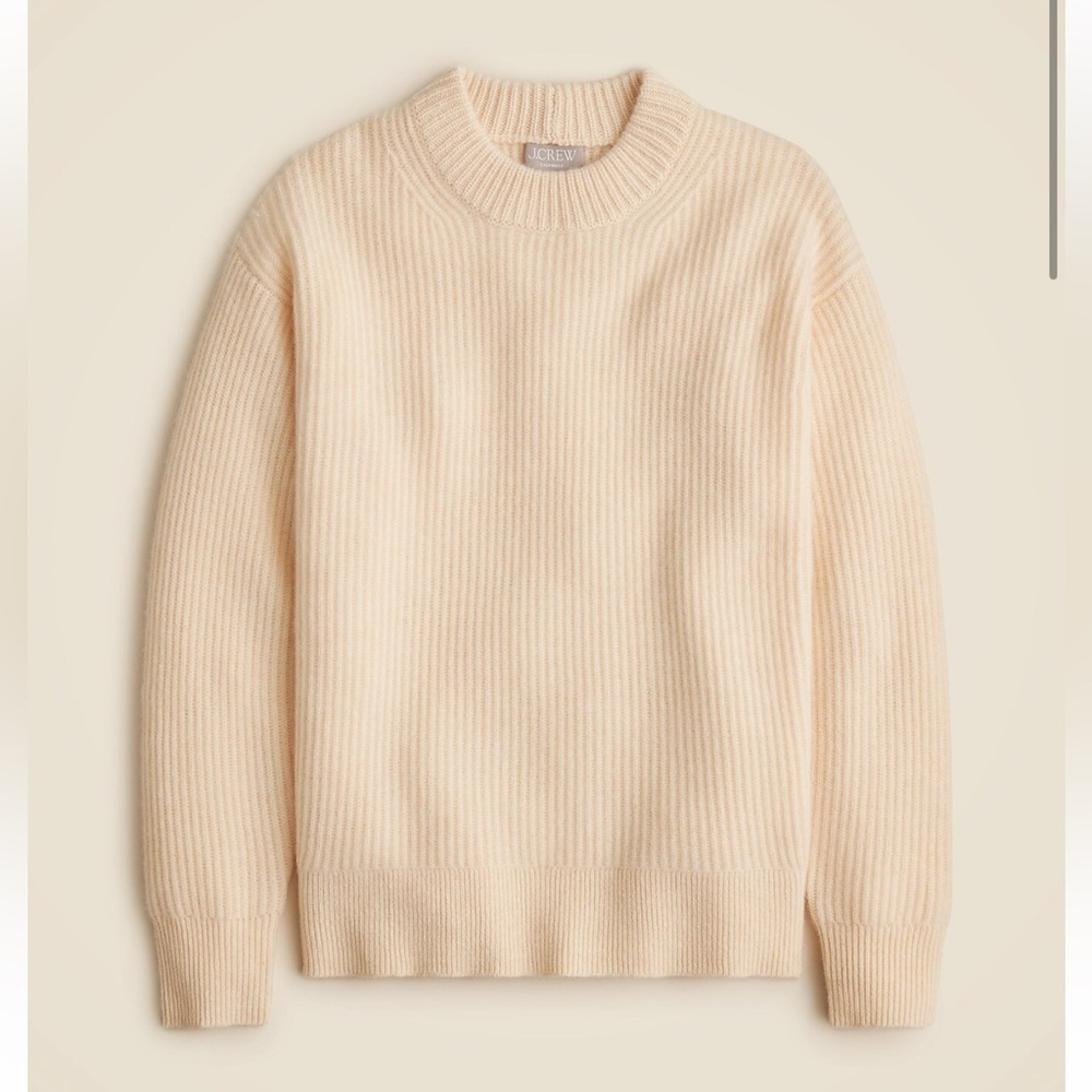 Jcrew Ribbed cashmere oversized sweater